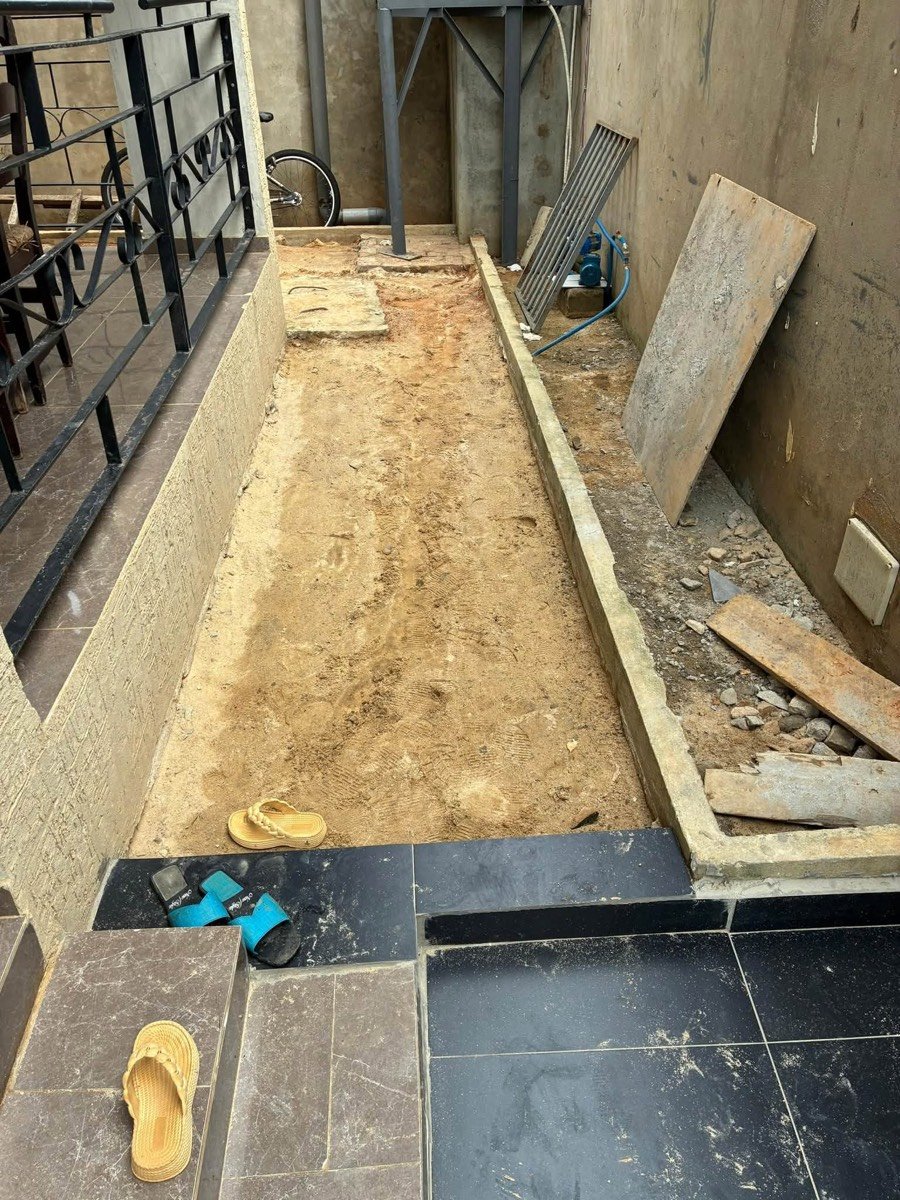Allée en cours de création